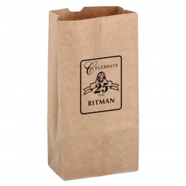 Custom Imprinted Natural Kraft Paper SOS Grocery Bag (Size 8 Lb.)