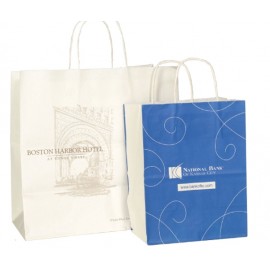 Custom Printed 100% Recyclable Custom White Paper Shopping Bag (16"x6"x19")