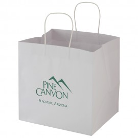 Custom Printed Wide Gusset Takeout Bag (12"x10"x12")