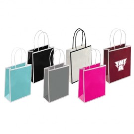 Custom Printed Small Sophie Eurotote Shopping Bag (7"x3"x7") (Plain White)