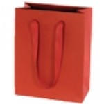 Custom Imprinted Premium Cotton Twill Handle Eurototes (4.5"x 4.5"x15") (Ink Printed) (Red)