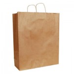ECO Natural Kraft Shopping Bag (16"x6"x19.25") Custom Imprinted
