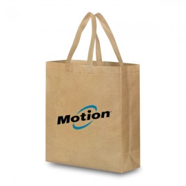 Custom Printed Reusable Faux "Paper"Laminated Bag 13.5"x 15.5"x 4.7"