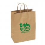 Custom Printed Recycled Tan Kraft Paper Shopping Bag (13"x7"x17")