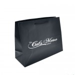 Logo Imprinted Ink Printed Matte Finish Eurotote Bag (13"x5"x10") (Black)