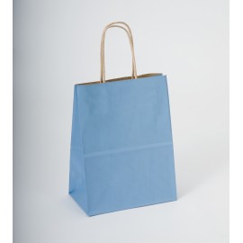 Logo Imprinted French Country Blue Shadow Stripe Bag (16"x6"x13")  Logo Imprinted French Country Blue Shadow Stripe Bag (16"x6"x13")