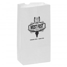 White Kraft Paper SOS Grocery Bag (Size 8 Lb.) Logo Imprinted