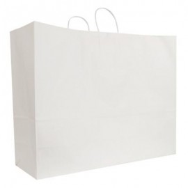 White Kraft Shopping Bag (24"x7"x18.75") Logo Imprinted
