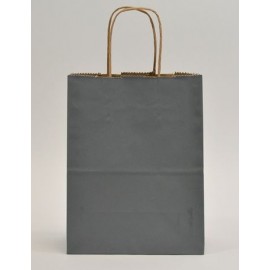Custom Printed Solid Tint on Kraft Slate Gray Bag (8"x4.5"x10.25")