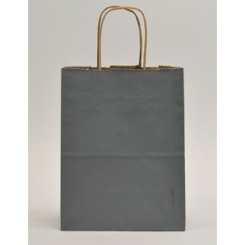 Custom Printed Solid Tint on Kraft Slate Gray Bag (8"x4.5"x10.25")  Custom Printed Solid Tint on Kraft Slate Gray Bag (8"x4.5"x10.25")