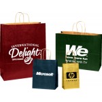 Logo Imprinted Matte Colored Paper Shopping Bag (16"x 6"x 19")