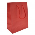 Euro Tint Tote Bag (6 1/2"x3 1/2"x8 1/2") (Red) Custom Imprinted