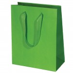 Premium Cotton Twill Handle Eurototes (8"x4"x10") (Hot Stamped) (Kiwi Green) Custom Printed