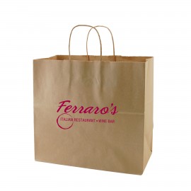 Custom Printed Natural Kraft Shopping Bag (13"x7"x13")  Custom Printed Natural Kraft Shopping Bag (13"x7"x13")