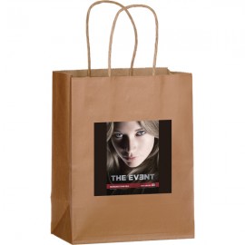 Logo Imprinted Cub Paper Shopping Bag 8x4.75x10.5 Printed Four Color Process  Logo Imprinted Cub Paper Shopping Bag 8x4.75x10.5 Printed Four Color Process