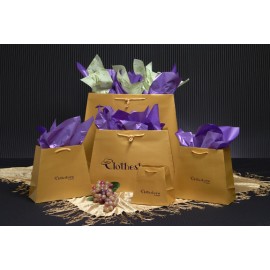 Inverted Trapezoid Matte Gold Dust Paper Euro Tote (12.5/16"x5.25"x11") Logo Imprinted