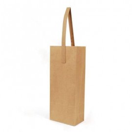 Custom Printed Single Strap Handeltote Kraft Bag (5"x3"x12 1/2")