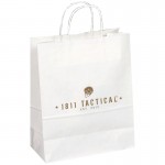 White Kraft Paper Shopping Bag (13"x7"x17") Custom Printed