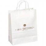 White Kraft Paper Shopping Bag (13"x7"x17") Logo Imprinted