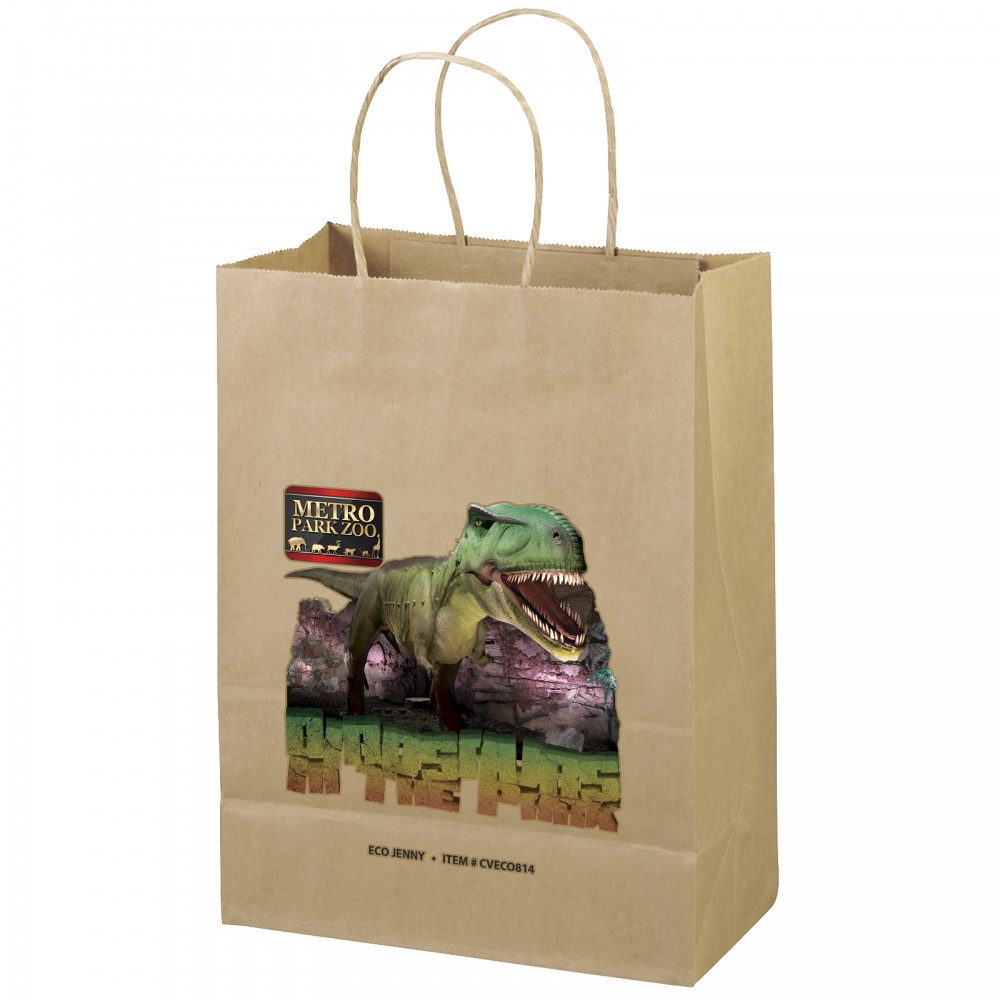 Custom Printed Eco Jenny Kraft-Brown Shopper Bag (ColorVista)