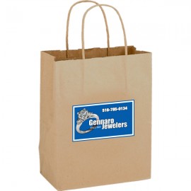 Cub Paper Shopping Bag 8x4.75x10.5 Printed Four Color Process Custom Printed