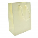 Euro Tint Tote Bag (6 1/2"x3 1/2"x8 1/2") (Ivory Beige) Logo Imprinted