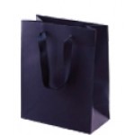 Premium Cotton Twill Handle Eurototes (8"x4"x10") (Ink Printed) (Navy Blue) Logo Imprinted