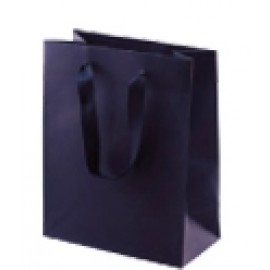 Premium Cotton Twill Handle Eurototes (8"x4"x10") (Ink Printed) (Navy Blue) Logo Imprinted