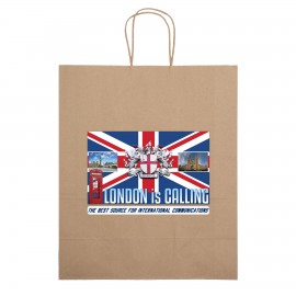 Citation Eco Kraft-Brown Shopper (Color Vista) Logo Imprinted  Citation Eco Kraft-Brown Shopper (Color Vista) Logo Imprinted