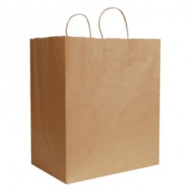 Logo Imprinted ECO Natural Kraft Shopping Bag (14"x9 1/2"x16 1/4")  Logo Imprinted ECO Natural Kraft Shopping Bag (14"x9 1/2"x16 1/4")