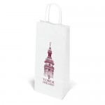 Custom Printed Vino White Shopper Bag (Flexo Ink)