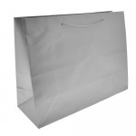 Colored Matte Finish Eurotote Bag (16"x6"x12") (Silver) Logo Imprinted