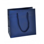 Colored Matte Finish Custom Eurotote Bag (6 1/2"x3 1/2"x6 1/2") (Navy Blue) Custom Imprinted