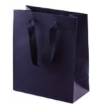 Premium Cotton Twill Handle Eurototes (5"x4"x6") (Hot Stamped) (Navy Blue) Logo Imprinted