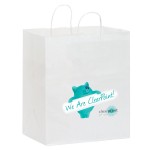 White Kraft Paper Carry-Out Shopper w/ Full Color (14.5"x9.5"x16.25") - Color Evolution Custom Imprinted
