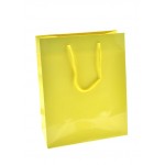 Colored High Gloss Eurotote Bag (8"x4"x10") (Yellow) Custom Imprinted