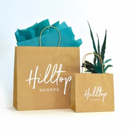 Kraft Turn Top Paper Shopper Custom Imprinted  Kraft Turn Top Paper Shopper Custom Imprinted