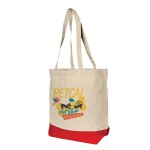Colored Bottom Gusset Cotton Tote Custom Printed