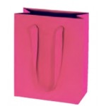 Custom Printed Premium Cotton Twill Handle Eurototes (5"x4"x6") (Hot Stamped) (Fuchsia Pink)