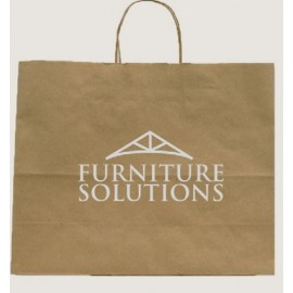 Custom Printed Dark Kraft Paper Shopping Bag (16"x6"x12")  Custom Printed Dark Kraft Paper Shopping Bag (16"x6"x12")