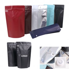 Zipper Pouch Coffee Bag With Valve One Way Degassing Custom Imprinted