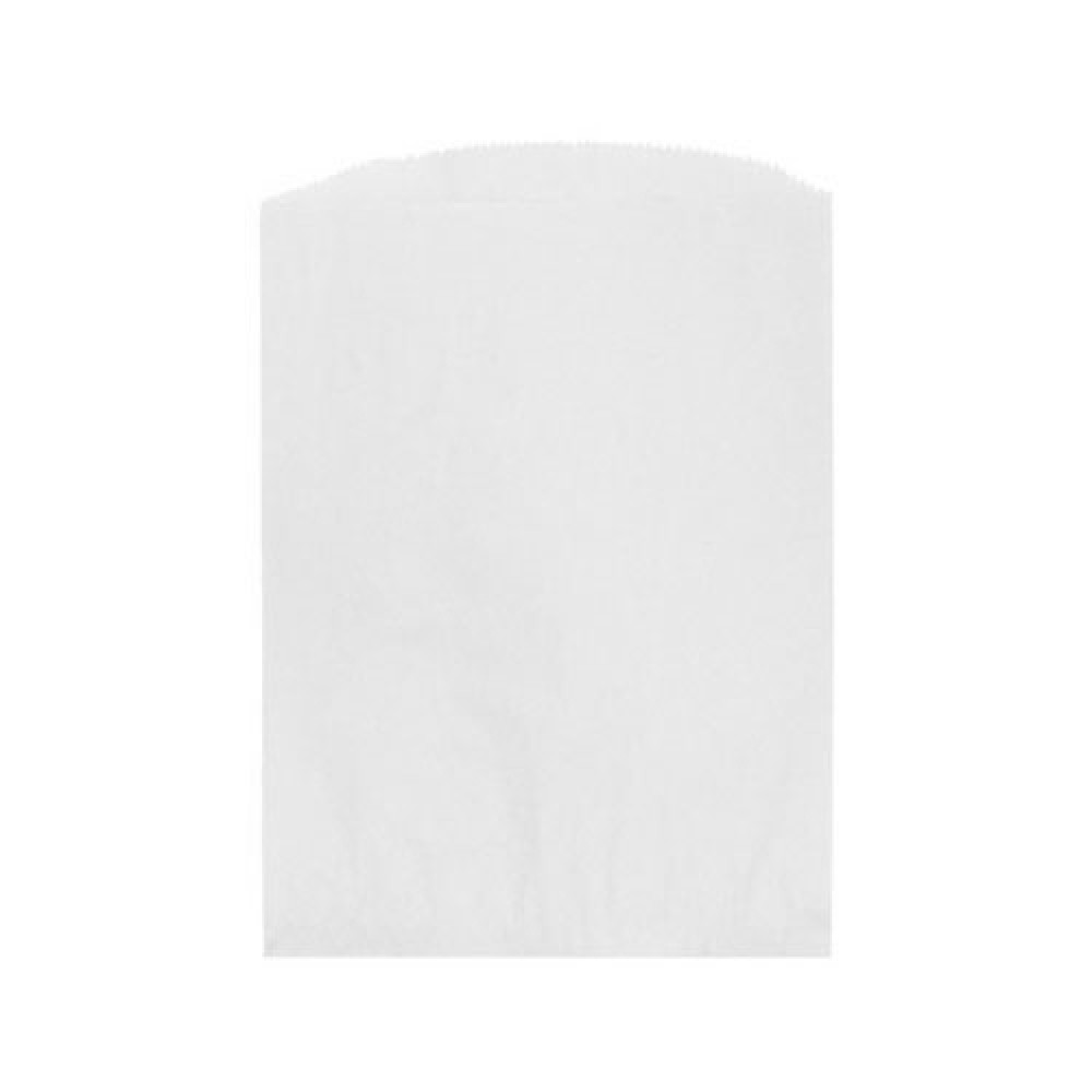 Logo Imprinted White Kraft Paper Merchandise Bag (6"x9")