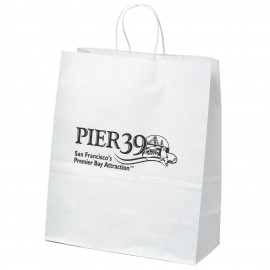 Citation White Shopper Bag (ColorVista) Logo Imprinted  Citation White Shopper Bag (ColorVista) Logo Imprinted