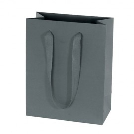 Premium Cotton Twill Handle Eurototes (5"x4"x6") (Ink Printed) (Gray) Custom Imprinted