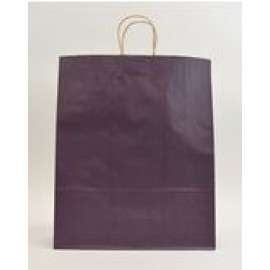 Custom Imprinted Purple X-Large Kraft Paper Shopping Bag