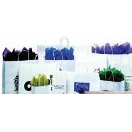 Short Run White Paper Shopping Bag (8"x4"x10") Logo Imprinted  Short Run White Paper Shopping Bag (8"x4"x10") Logo Imprinted