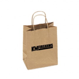 Recycled Tan Kraft Paper Shopping Bag (8"x4 3/4"x10 1/4") Custom Imprinted  Recycled Tan Kraft Paper Shopping Bag (8"x4 3/4"x10 1/4") Custom Imprinted