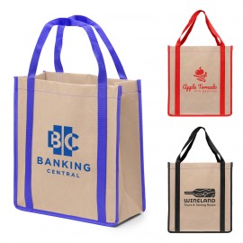 Custom Printed Vancouver RPET - Kraft + Non-Woven Tote Bag