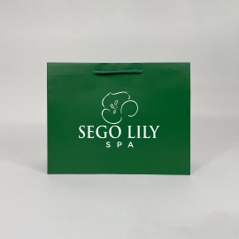 Custom Printed Emerald Green Traditional Shape Paper Euro Tote (13"x4.5"x10")  Custom Printed Emerald Green Traditional Shape Paper Euro Tote (13"x4.5"x10")