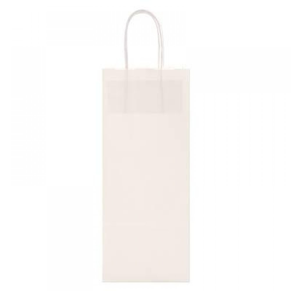 White Kraft Shopping Bag (5 1/2"x3 1/4"x12 1/2") Custom Printed White Kraft Shopping Bag (5 1/2"x3 1/4"x12 1/2") Custom Printed
